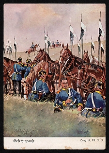 1933-1945 'Lull in Combat' Army Military Nazi Propaganda Postcard