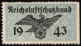 1943 'Imperial Air Defense Union', Propaganda Stamp, Third Reich, Nazi Germany