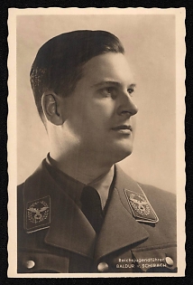 1933-1945 'Reich Youth Leader Baldur von Schirach' Baldur Benedikt Nazi Propaganda Postcard