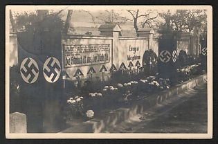 1939 'The Shame is Over, the Marble Fell!' Nazi Propaganda Postcard