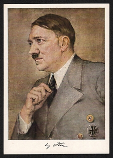 1933-1945 'Adolf Hitler' Adolf Hitler Nazi Propaganda Postcard