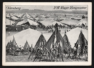 1933-1945 'Nuremberg Sa Camp Langwasser' Nuremberg Rallies Reich Party Day (Reichsparteitag) Nazi Propaganda Postcard