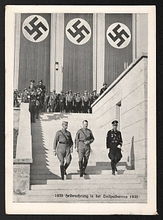 1935 'Honoring Heroes in the Luitpold Arena 1935' Nuremberg Rallies Reich Party Day (Reichsparteitag) Nazi Propaganda Postcard