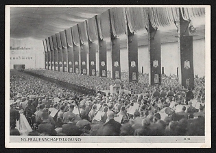 1933-1945 'Nazi Women's Conference' Nuremberg Rallies Reich Party Day (Reichsparteitag) Nazi Propaganda Postcard
