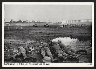 1938 'Wehrmacht Demonstrations Tank Attack and Defense' Nuremberg Rallies Reich Party Day (Reichsparteitag) Nazi Propaganda Postcard