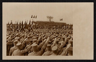 1933-1945 'German Military Parade' Nuremberg Rallies Reich Party Day (Reichsparteitag) Nazi Propaganda Postcard
