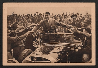 1934 'Reich Party Rally in Nuremberg 1933' Nuremberg Rallies Reich Party Day (Reichsparteitag) Nazi Propaganda Postcard
