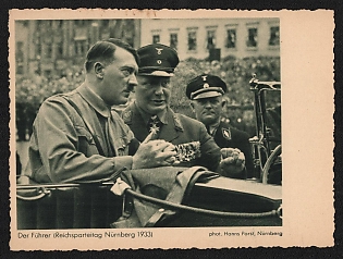 1933 'The Fuhrer (Nuremberg Reich Party Rally 1933)' Nuremberg Rallies Reich Party Day (Reichsparteitag) Nazi Propaganda Postcard