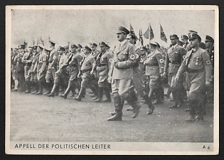 1935 'Roll Call of the Political Leaders' Nuremberg Rallies Reich Party Day (Reichsparteitag) Nazi Propaganda Postcard