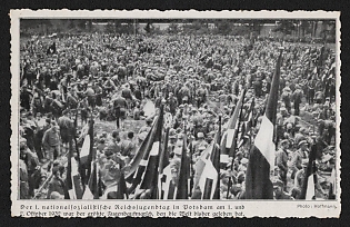 1933-1945 'Germany Awakens' Nuremberg Rallies Reich Party Day (Reichsparteitag) Nazi Propaganda Postcard