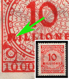 1923-24 10Mio Weimar Republic, Germany ('M' in `Millionen` Unreadable)