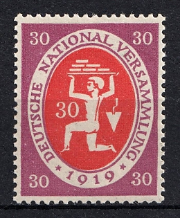 1919-20 30pf Weimar Republic, Germany (Signed)