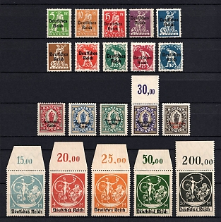 1920-21 Weimar Republic, Germany (Full Set, Margins, Plate Numbers)