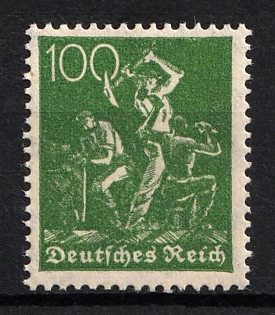 1921-22 100pf Weimar Republic, Germany (Signed)