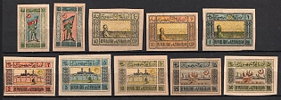 1920 Azerbaijan, First Issue, Russia, Civil War, Block of Four (Full Set)