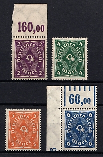 1922-23 Weimar Republic, Germany (Signed, Margins, Plate Numbers)