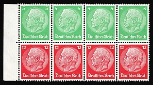 1933 Third Reich, Germany, Se-tenant, Zusammendrucke, Block