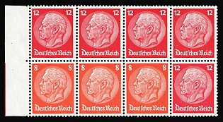 1933 Third Reich, Germany, Se-tenant, Zusammendrucke, Block