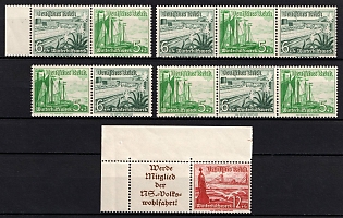 1937 Third Reich, Germany, Se-tenants, Zusammendrucke