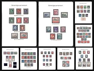 1939-1944 General Government, Germany, Collection of Stamps