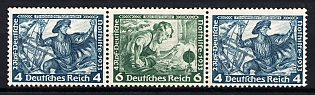 1933 Third Reich, Germany, Wagner, Se-tenant, Zusammendrucke
