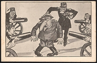 1914-1918 Croatia, War Propaganda, 'Military Environment', WWI Caricature Postcard