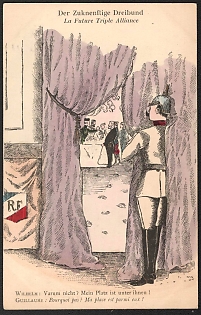 1914-1918 Germany, Anti-Antanta Propaganda, 'The Future Triple Alliance', WWI Caricature Postcard