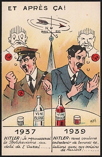 1939-1945 France, Anti-Germany (Anti-Nazi) Propaganda, 'And After That!', WWII Caricature Postcard