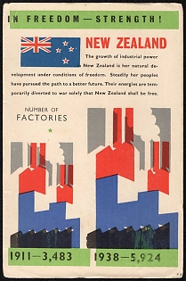 1939-1945 Portugal, Pro-Allies Propaganda, 'In Freedom Strength!', WWII Caricature Postcard