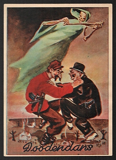Estonia, Anti-Soviet Propaganda, 'Dance of Death', Post War Caricature Postcard