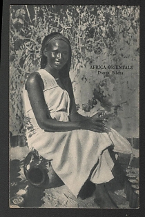 XIX-XX ct 'Eastern Africa Donna Bilena' Illustrated Postcard