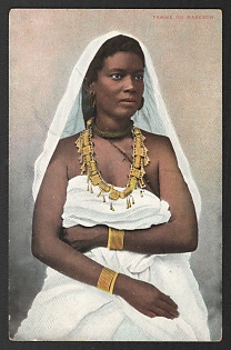 XIX-XX ct 'Woman of the Habesch' Illustrated Postcard
