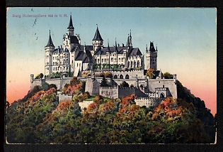 XIX-XX ct 'Burg Hohenzollern 855 M' Illustrated Postcard