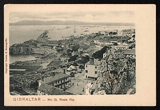 XIX-XX ct 'Gibraltar, Rosia Bay' Illustrated Postcard