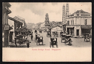 XIX-XX ct 'North Bridge Road. Singapore' Illustrated Postcard