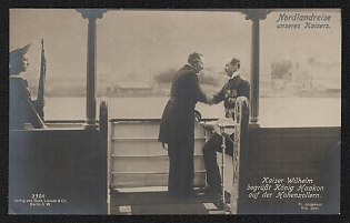 1914-1918 Germany 'Northern Tour of Our Emperor' World War I Propaganda Postcard