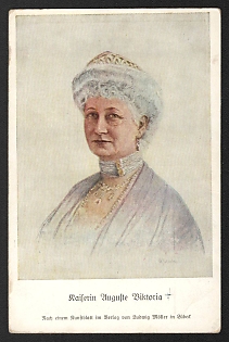 1917 Germany 'Empress Auguste Victoria' World War I Propaganda Postcard
