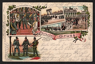 1902 Germany 'German Greeting' Propaganda Postcard