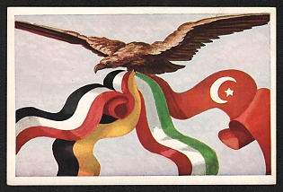 1914-1918 Germany 'War Memorial Card of the Reich German Brotherhood in Arms Association' World War I Propaganda Postcard