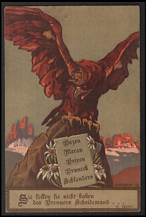 1914-1918 Germany 'You Should Not Have the Burner Partition' World War I Propaganda Postcard