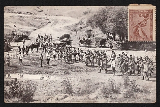 1914-1918 Slovakia 'Bulgarian Infantry on the March' World War I Propaganda Postcard