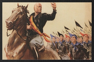 1939-1945 Italy Fascist 'Benito Mussolini' World War II Propaganda Postcard