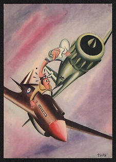 1939-1945 Italy Fascist 'The Drum' World War II Propaganda Postcard