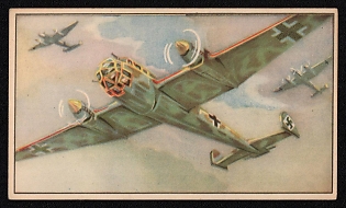 1939-1945 Belgium 'The Luftwaffe the 'Dorniers' Fly Over the 'Channel' for Observation at High Altitude' World War II Propaganda Postcard