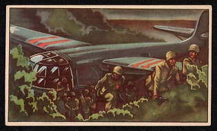 1939-1945 Belgium 'The Colorful History of the Second World War the Landings in Europe' World War II Propaganda Postcard