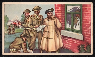 1939-1945 Belgium 'Development of the British Sector the British General Staff Studies the Positions of its Troops on the Evening of June 6' World War II Propaganda Postcard