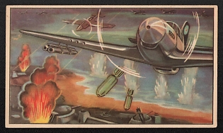 1939-1945 Belgium 'The R.a.f. Royal Air Force Begins Carpet Bombing Behind Atlantic Wall' World War II Propaganda Postcard