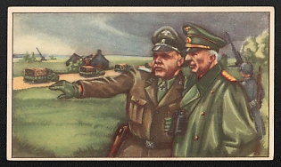 1939-1945 Belgium 'Von Kluge General-Feldmarshale Von Kluge and the S.s. Obergruppenfuhrer Sep' World War II Propaganda Postcard