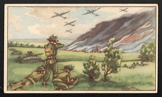 1939-1945 Belgium 'The Canadians the 1st Canadian Division Attacks Falaise. The Strangulation of the Entire German Army in Normandy is Taking Shape' World War II Propaganda Postcard