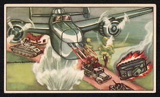 1939-1945 Belgium 'Allied Aviation the Allied Aviation Harassed the Retreating German Troops and Managed' World War II Propaganda Postcard